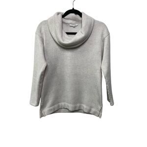 T by Talbots Knit Long Sleeve Cowlneck Pullover Sweater Gray Women's Size Medium